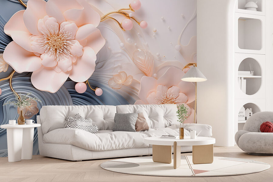 Elegáns virágos design lágy tónusokban