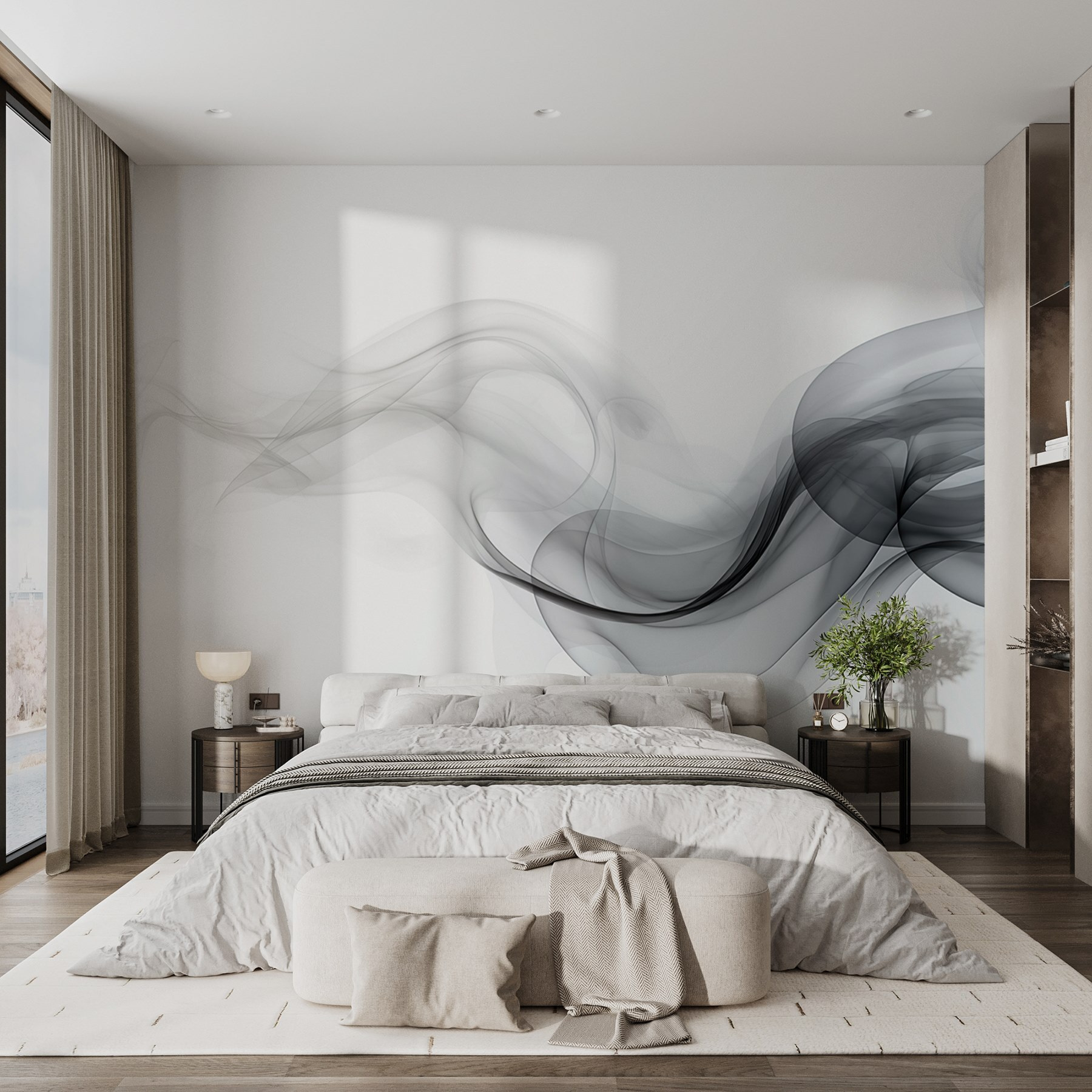 Black and white smoke