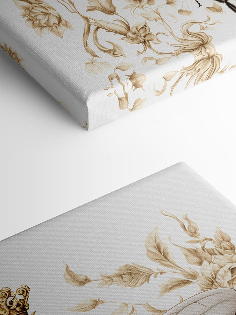 Bee with a crown on its head