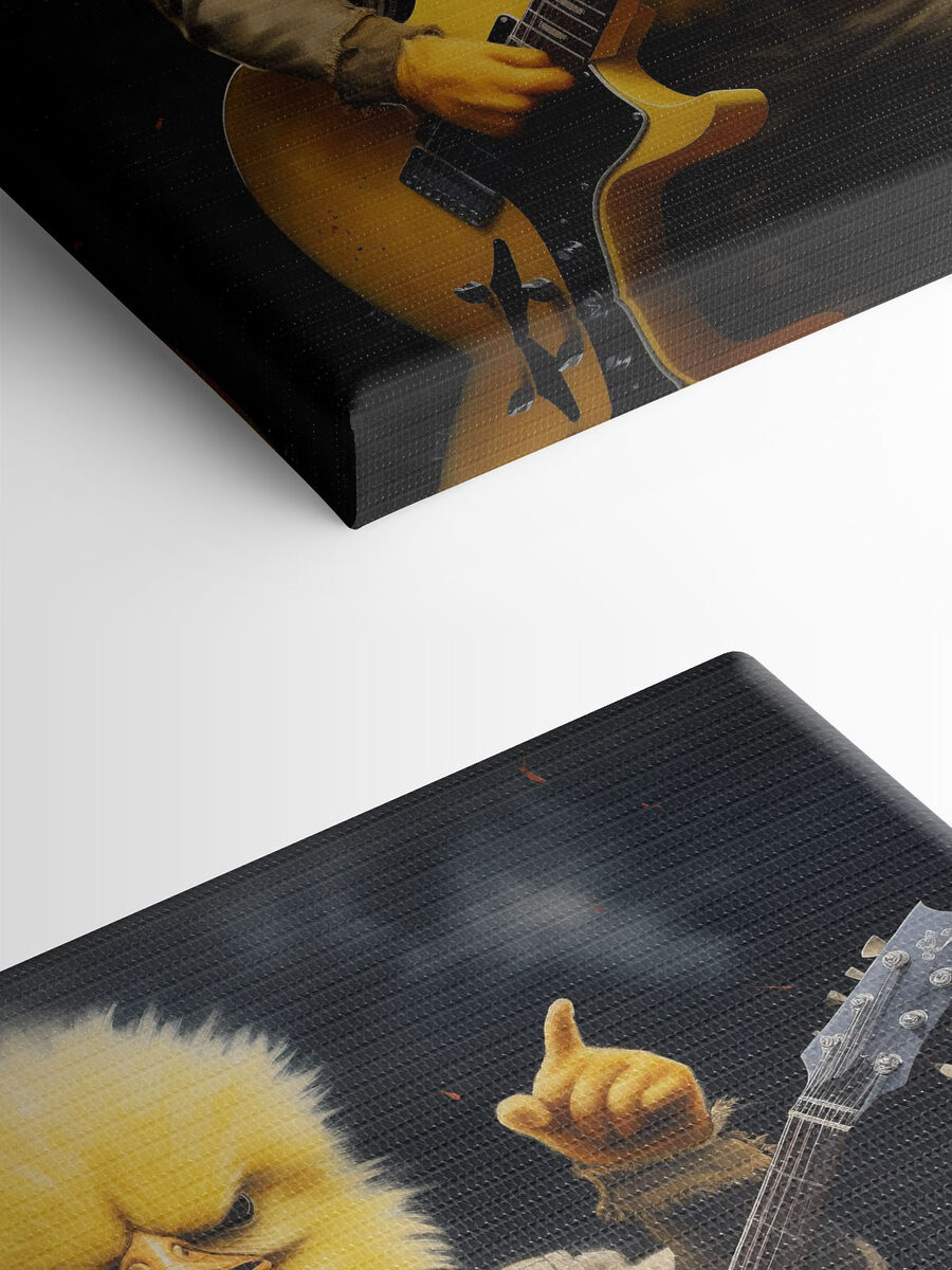 Személy egy csirke ruhát játszik egy gitár