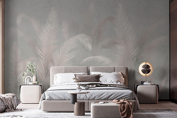 Soft palms in a muted background
