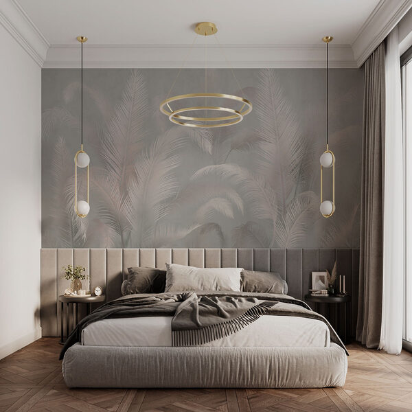 Soft palms in a muted background