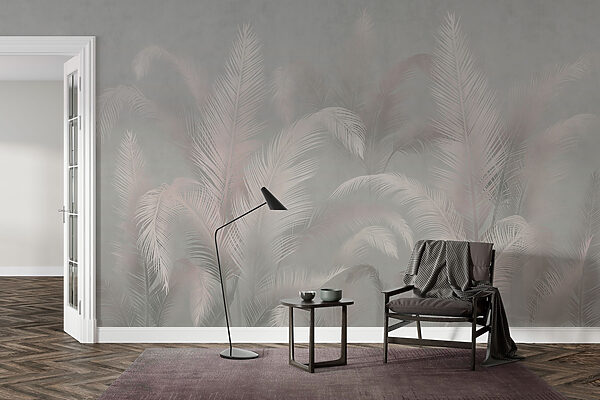 Soft palms in a muted background