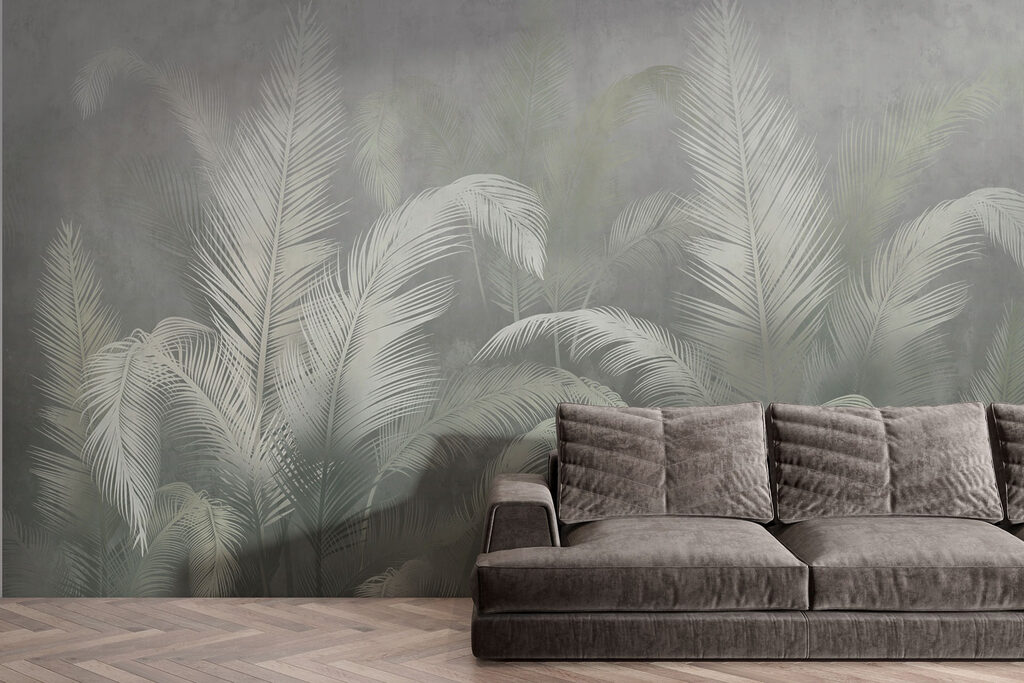 Soft foliage on a muted backdrop