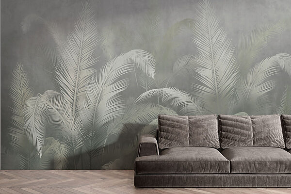 Soft foliage on a muted backdrop