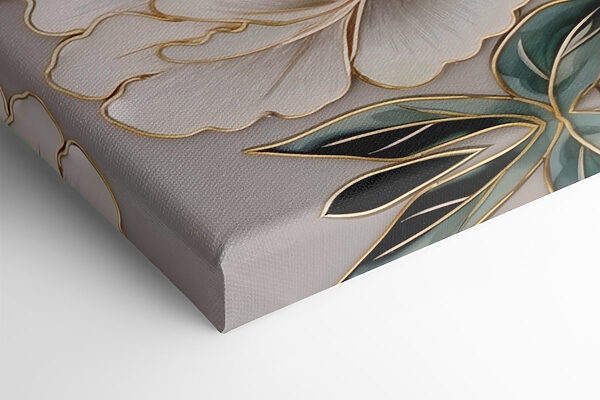 Elegant blooms framed by lush leaves