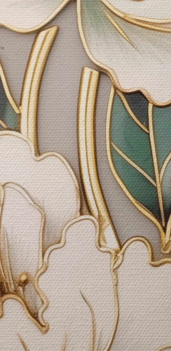 Elegant blooms framed by lush leaves