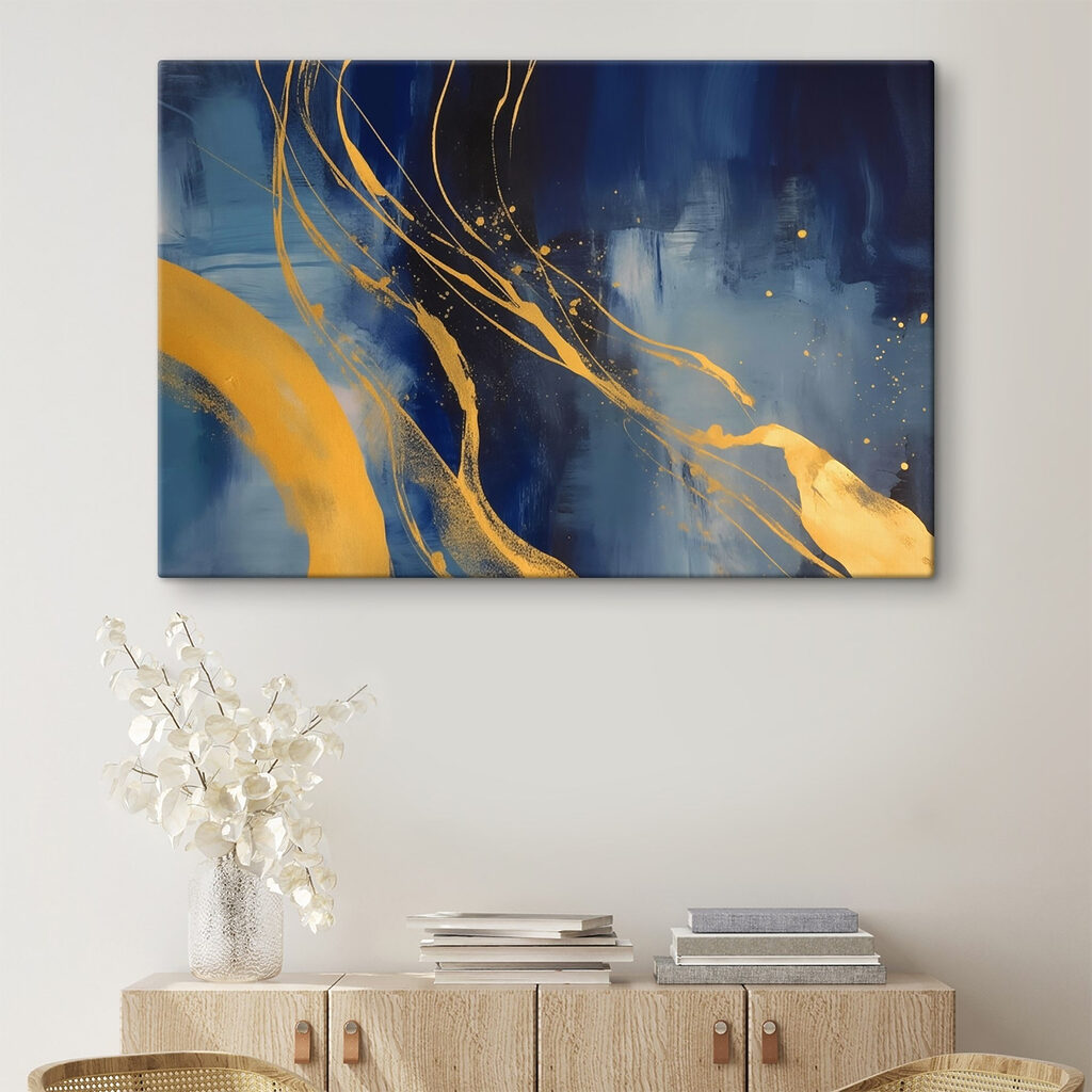Blue and yellow painting