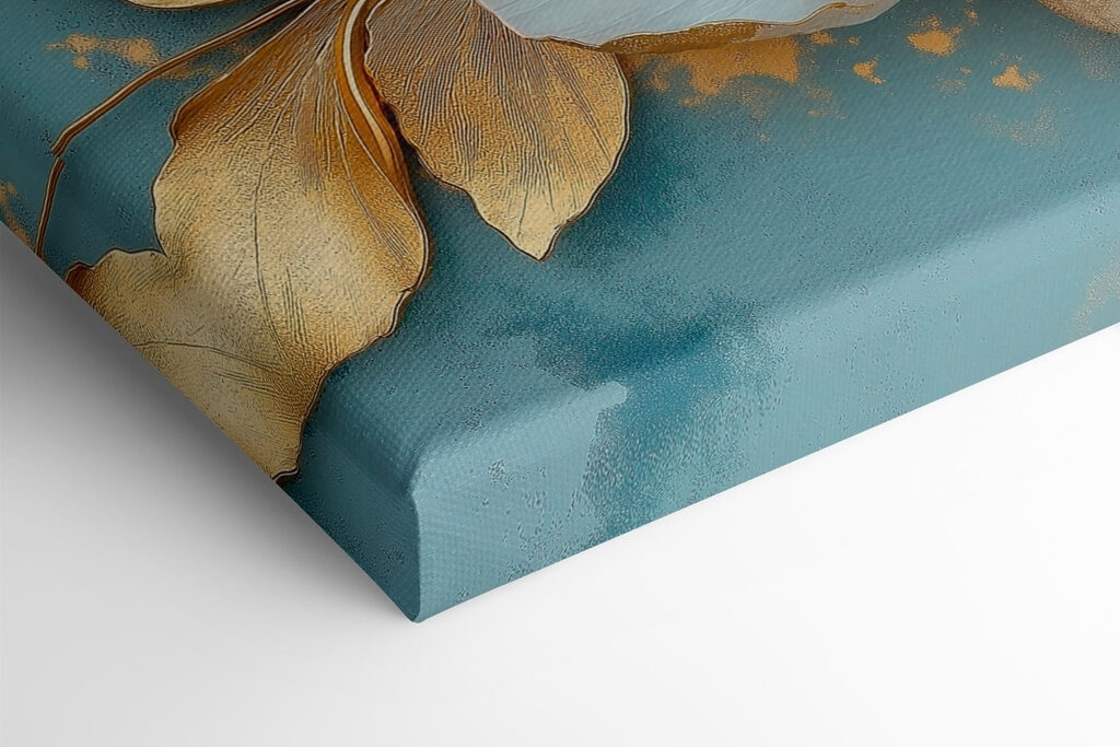 Delicate petals on vibrant background