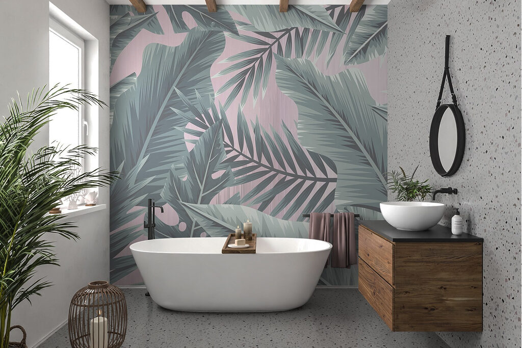 Leafy patterns in cool tones Leafy patterns in cool tones