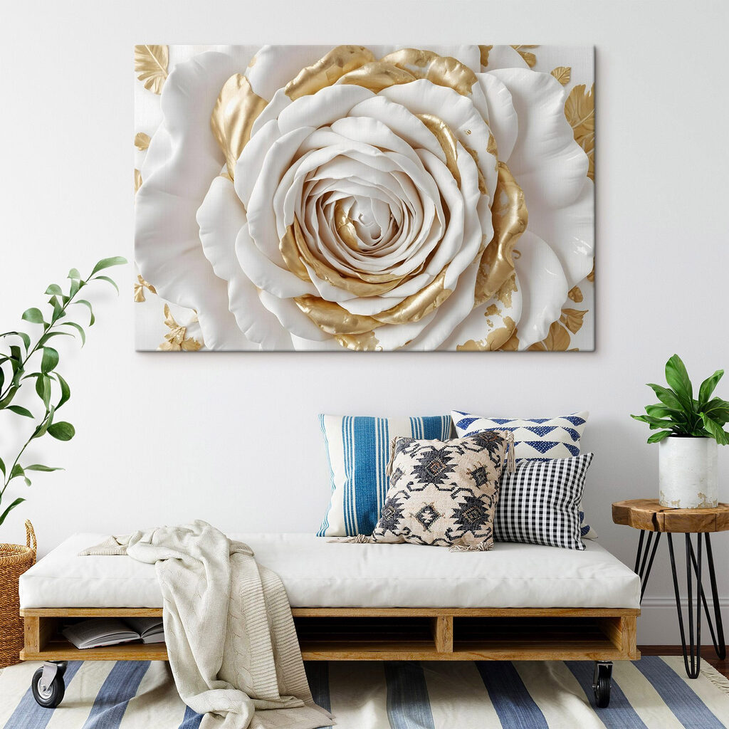 Exquisite floral artistry in white and gold