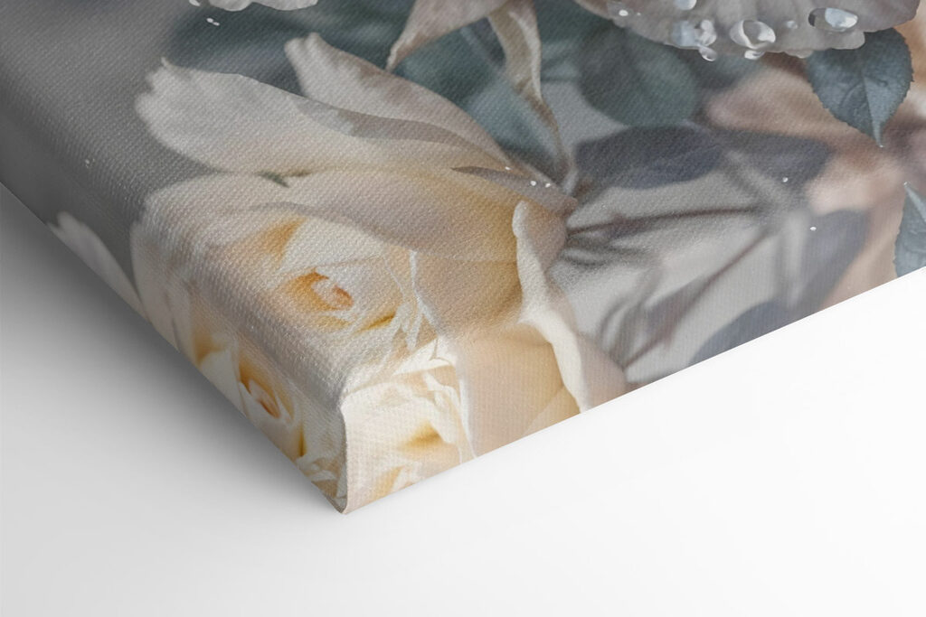 Group of white roses with water drops Group of white roses with water drops