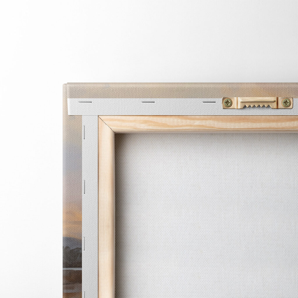 Painting of a sailboat on a calm lake