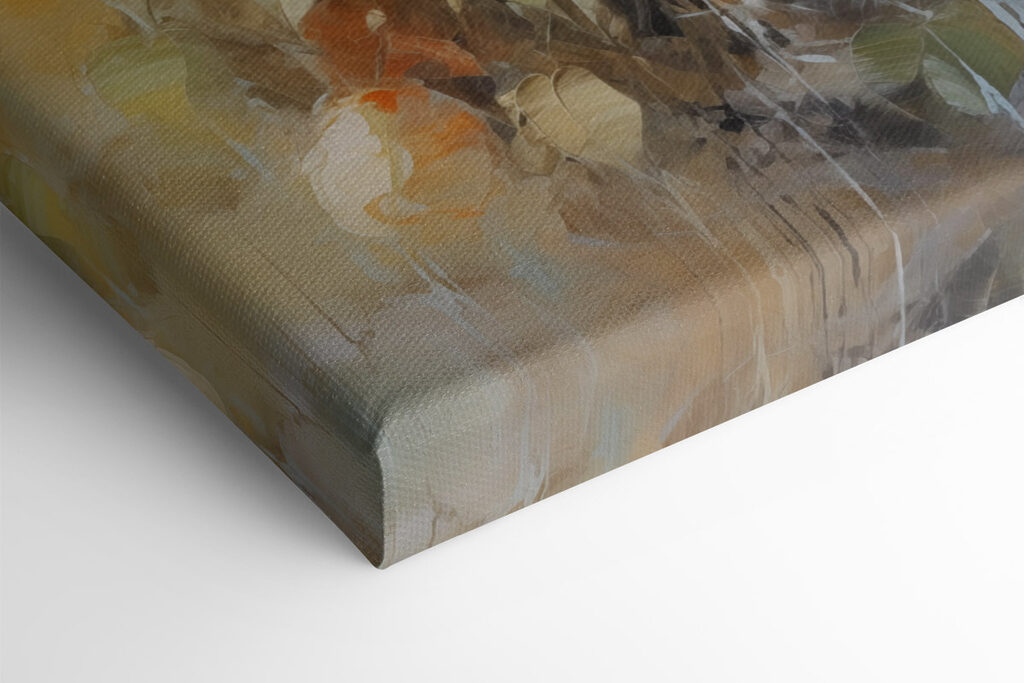 Painting of white roses