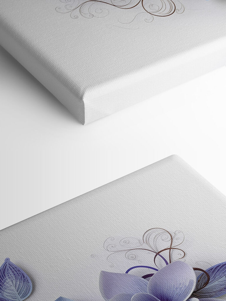 Group of flowers with leaves