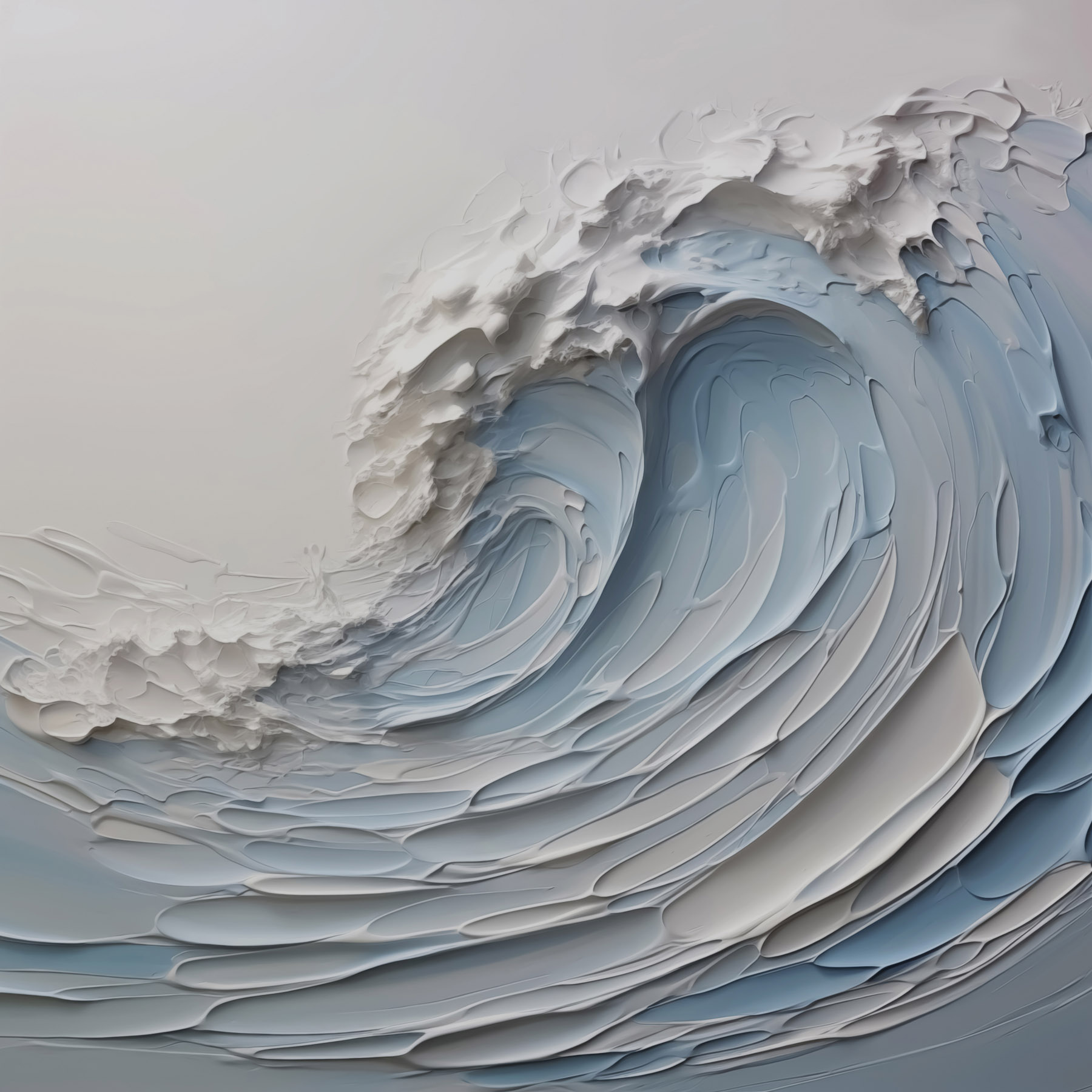 White and blue wave