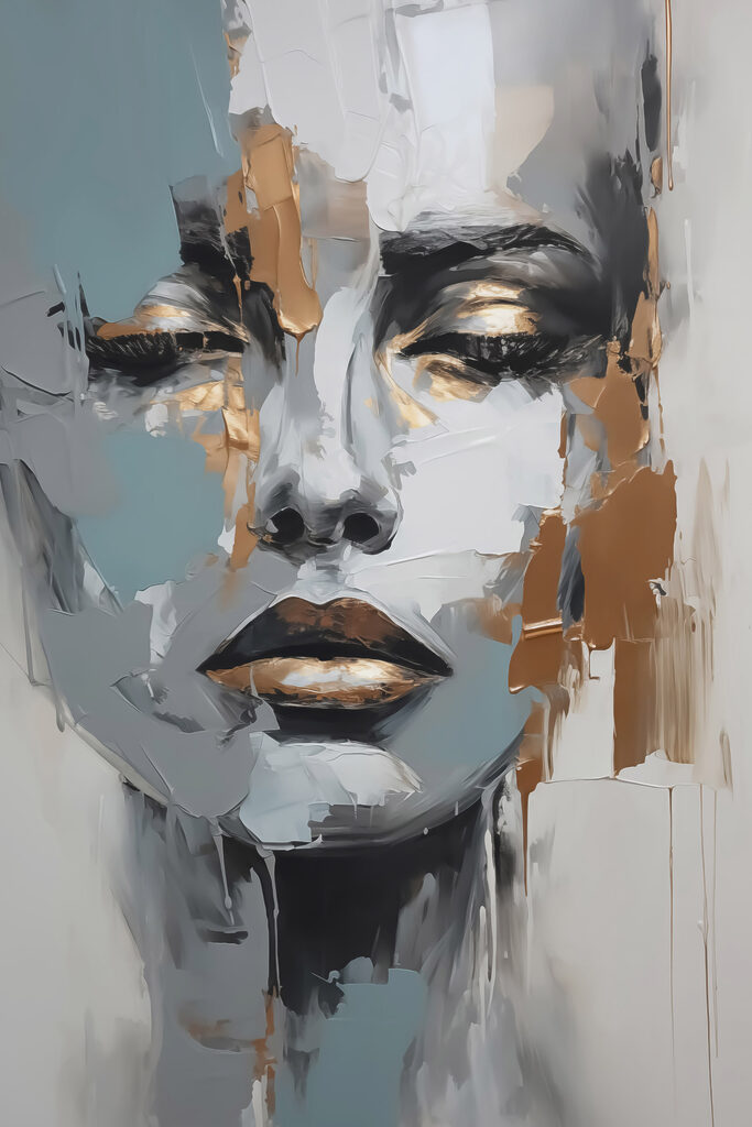 Painting of a woman's face