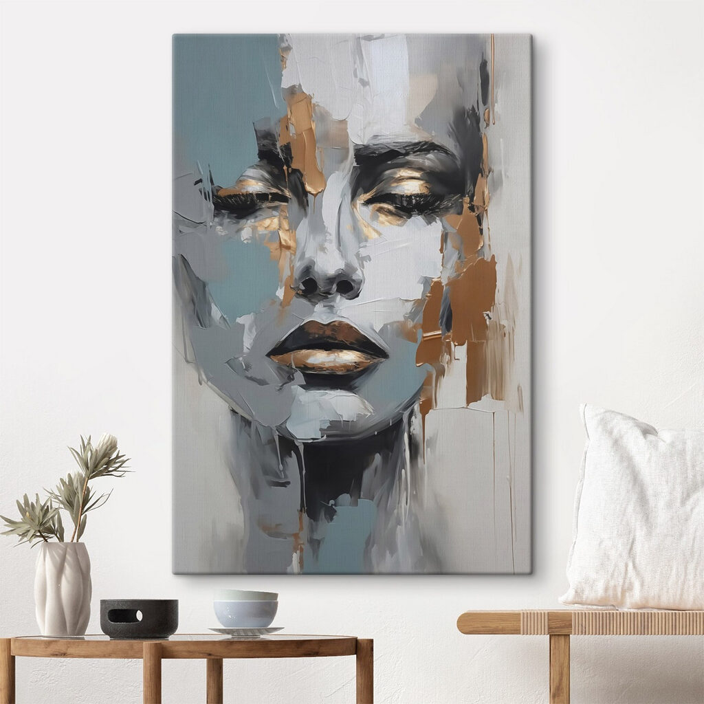 Painting of a woman's face