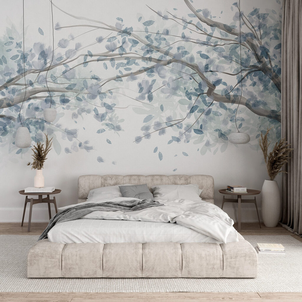 Tree with blue leaves