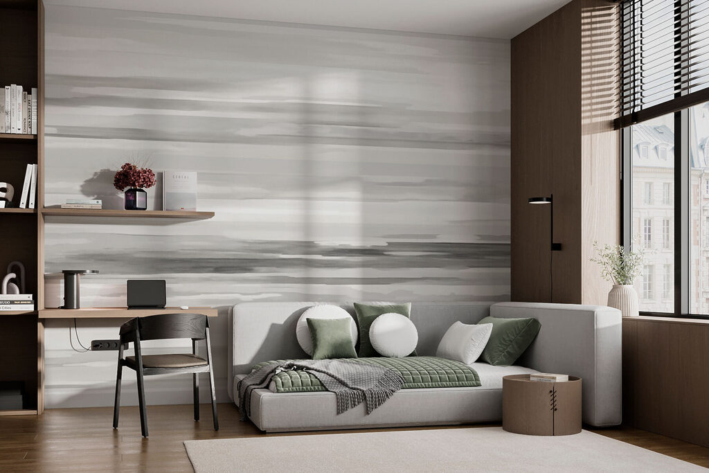 Grey and white striped background