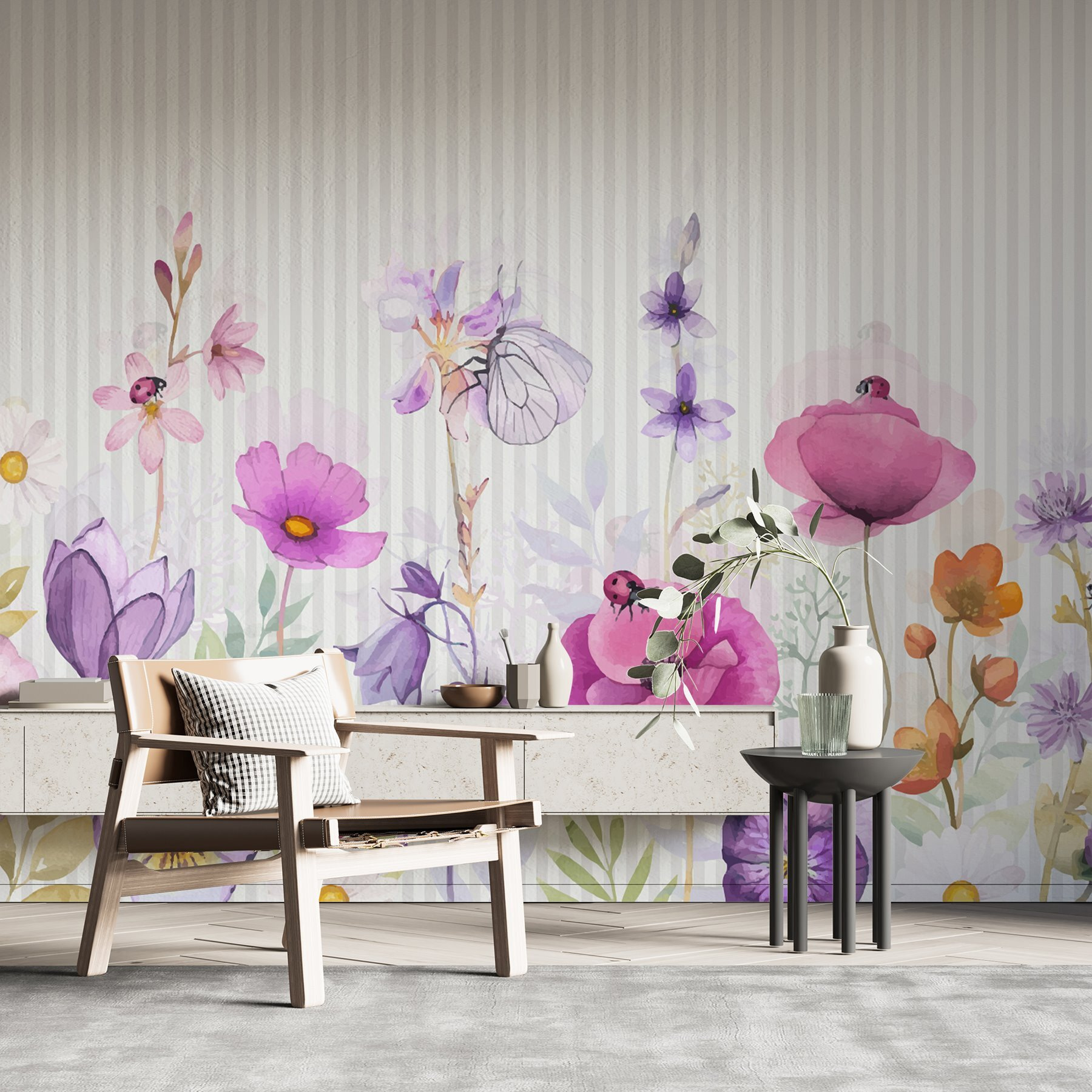 Colorful blooms and lively insects Colorful blooms and lively insects