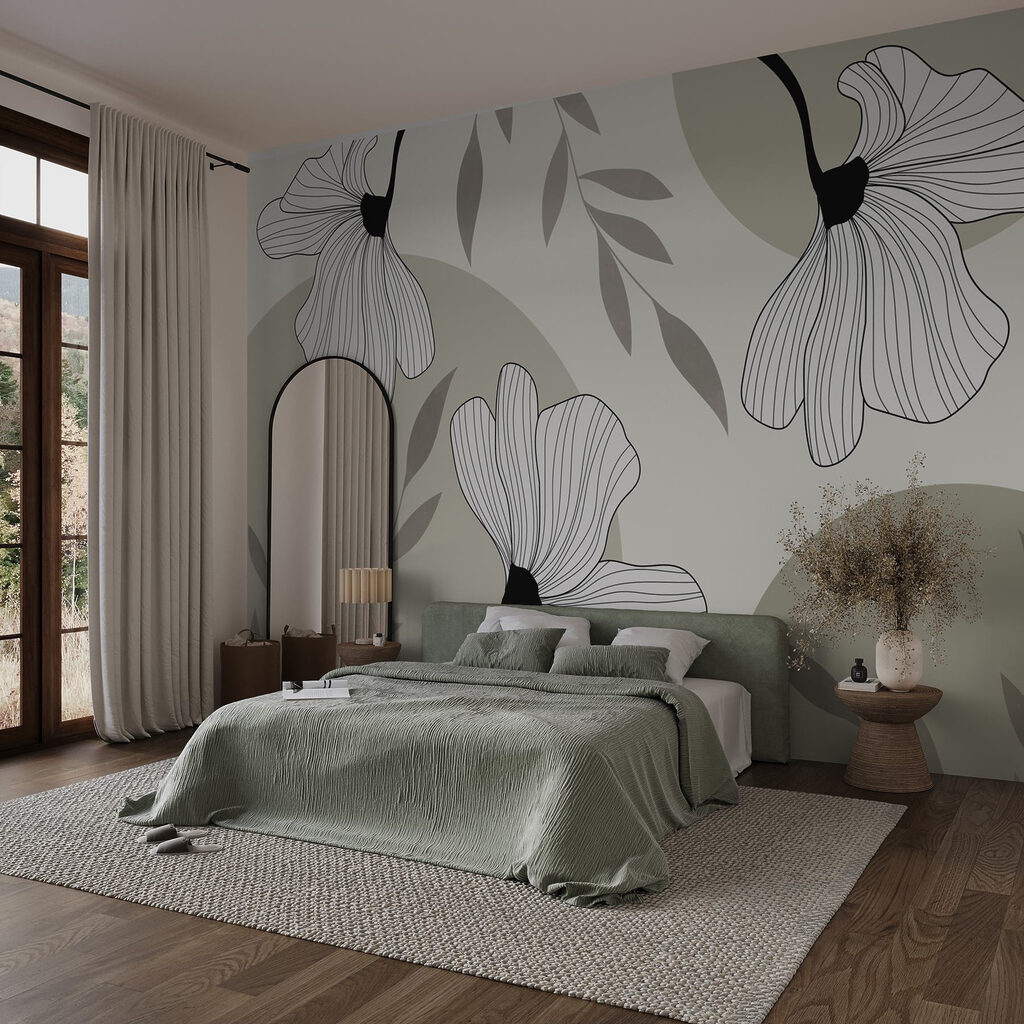 Botanical elegance in monochrome hues