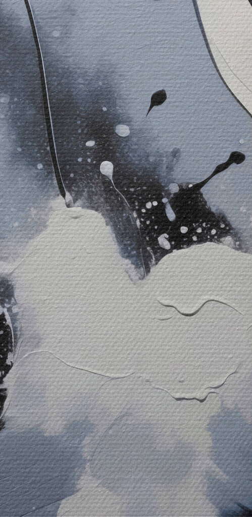 Painting of black yellow and white colors