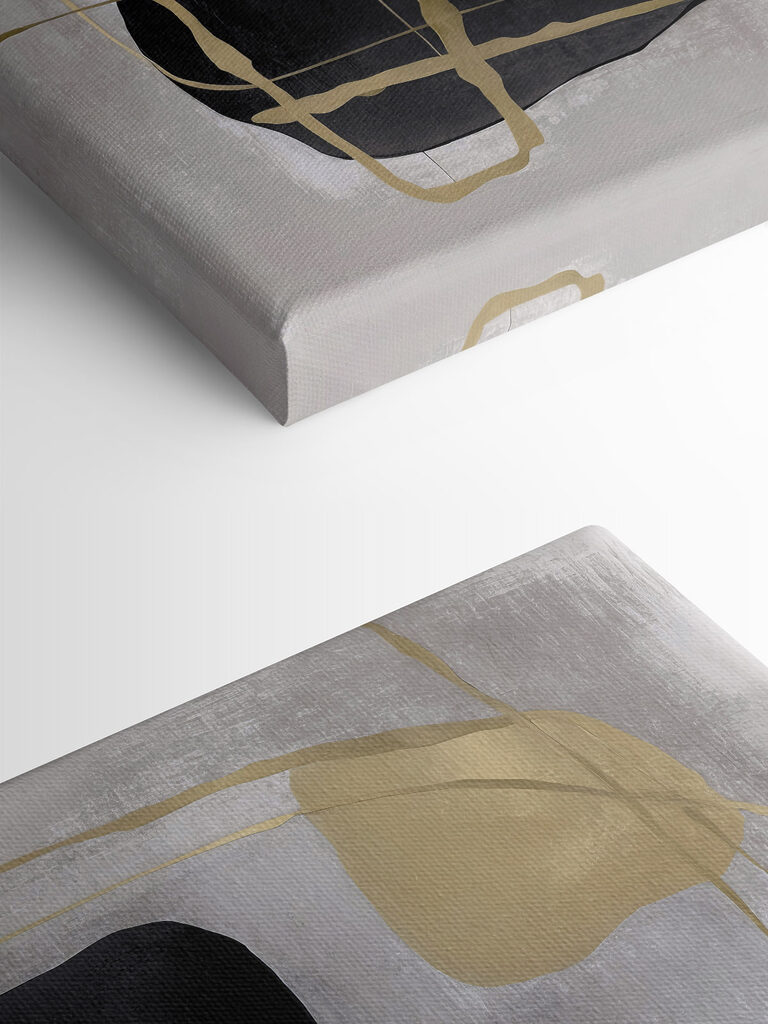 Abstract harmony in contrasting colors