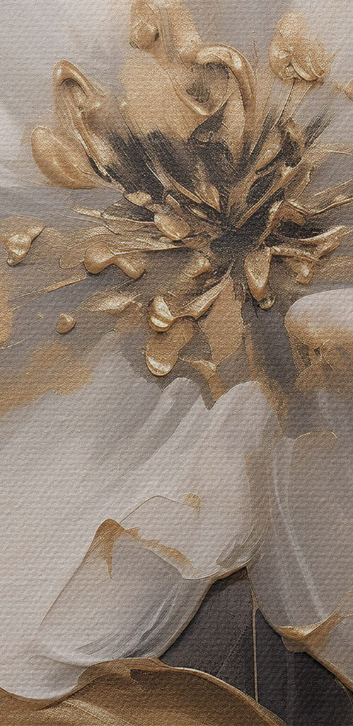 Elegant flower on a dark canvas