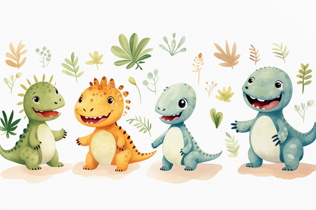 Rajzfilm dinoszauruszok csoportja Rajzfilm dinoszauruszok csoportja