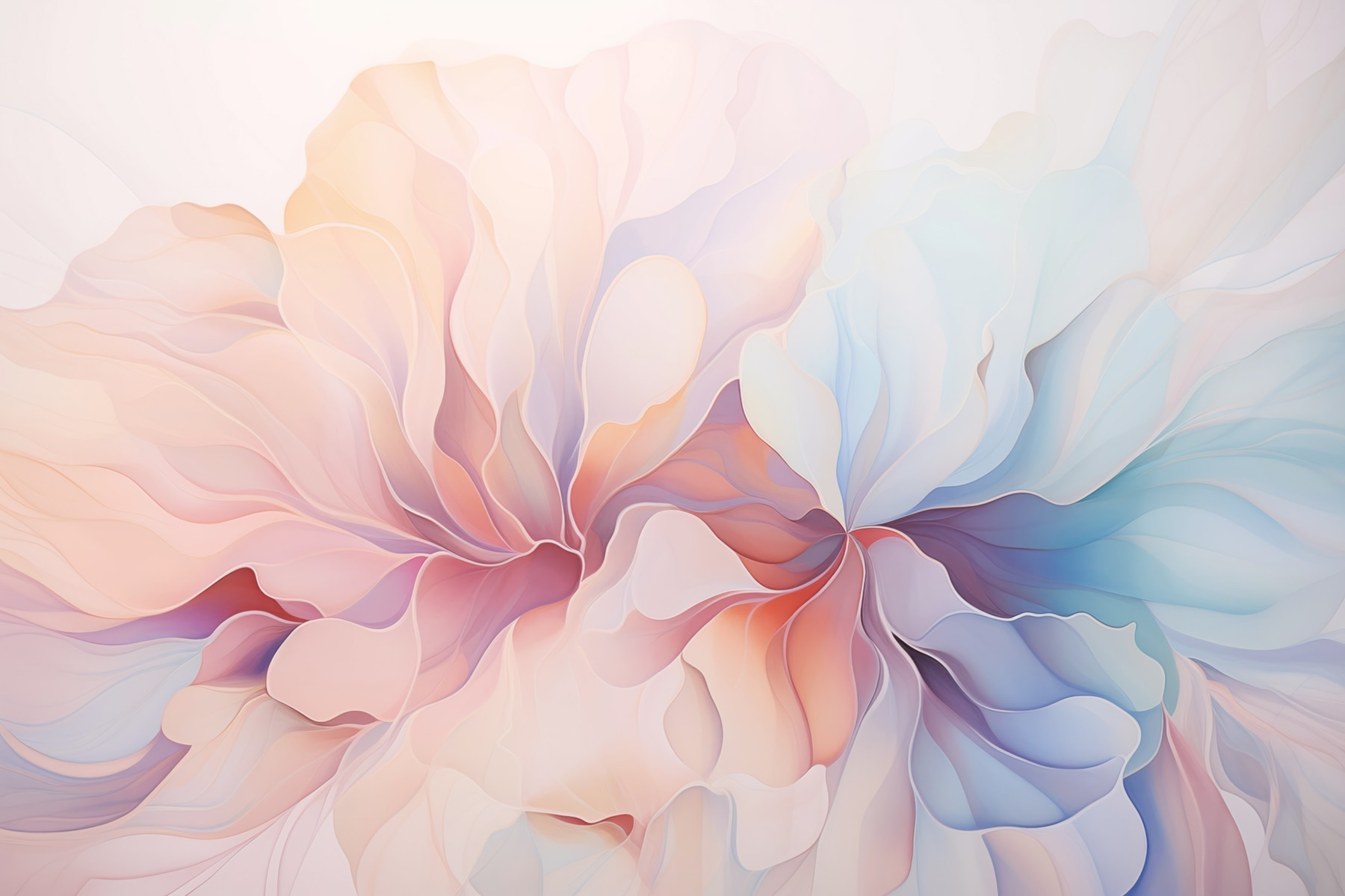 Soft pastels in flowing patterns