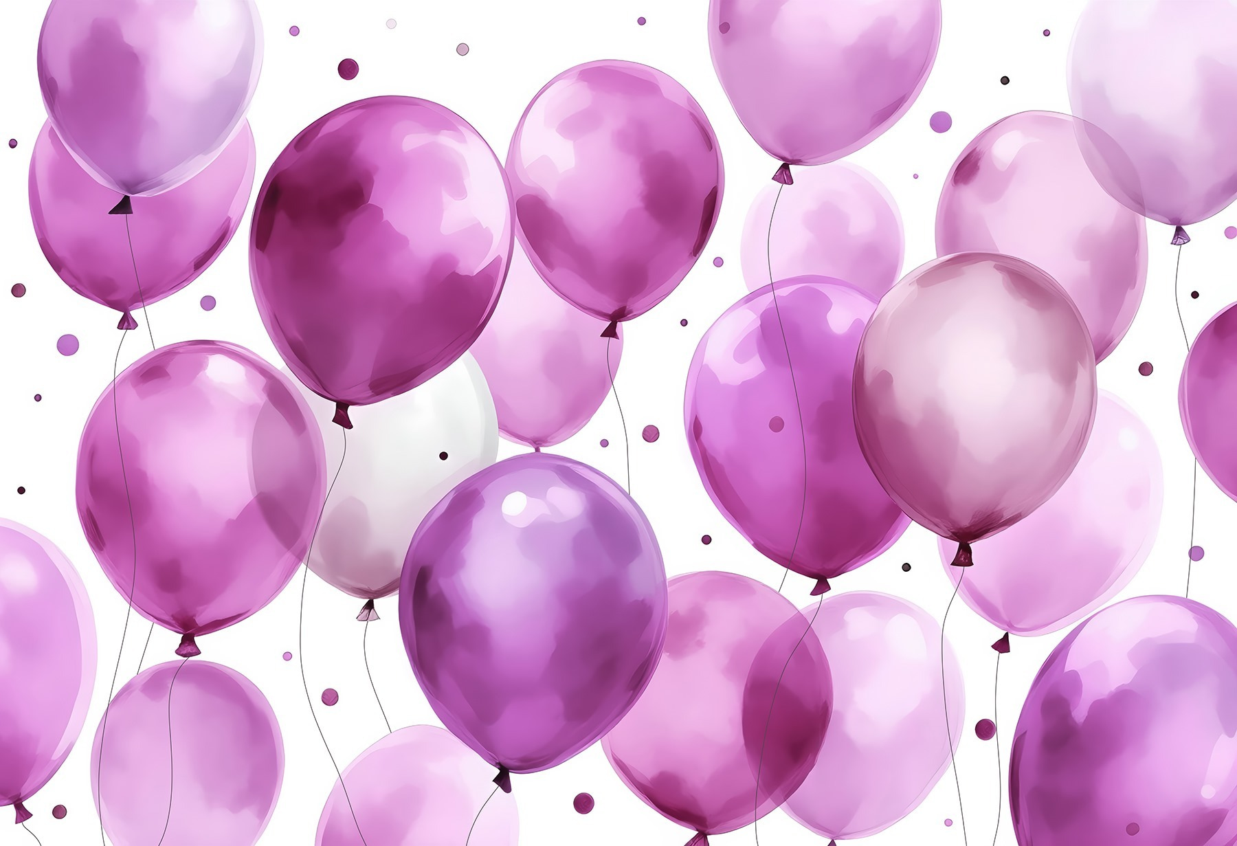 Group of purple and white balloons