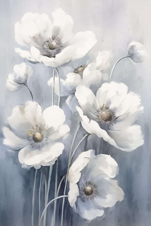 Painting of white flowers