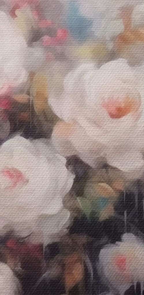 Painting of flowers in a vase
