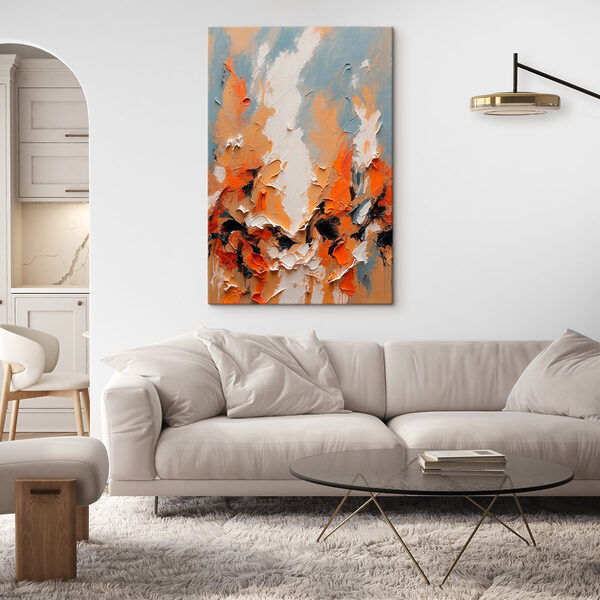 Vibrant colors in abstract expression