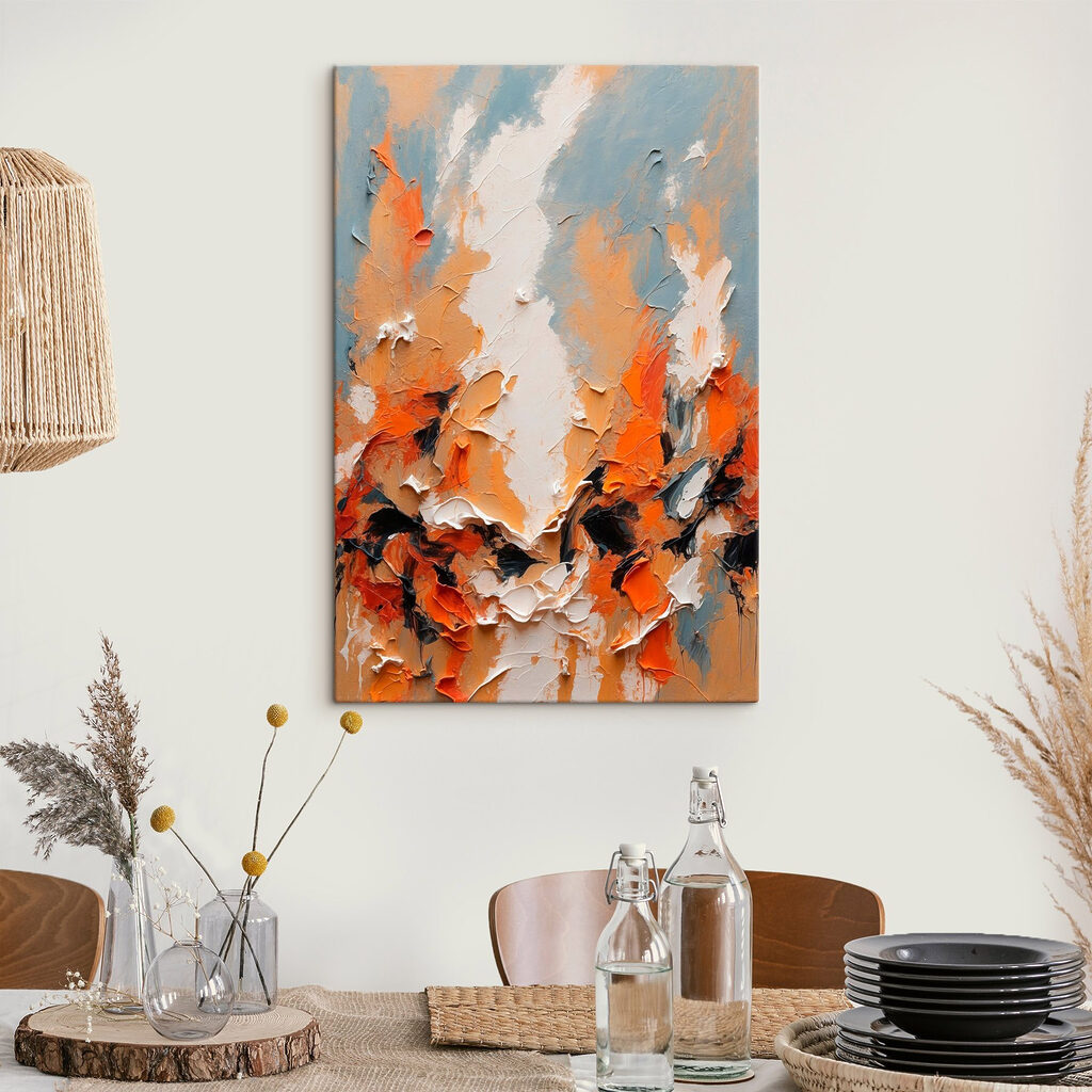 Vibrant colors in abstract expression