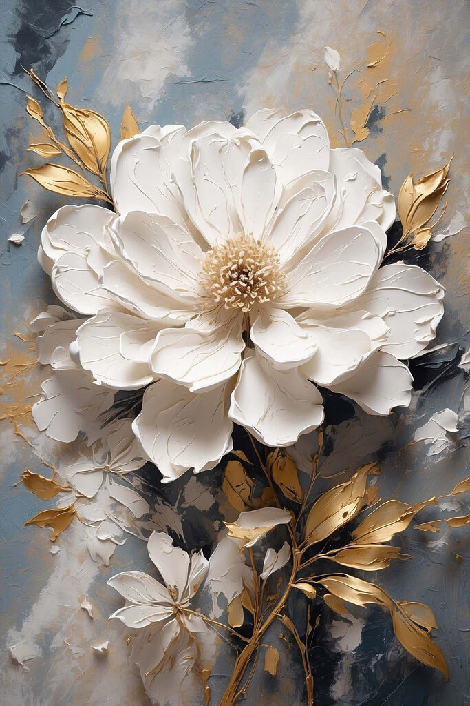 Delicate white flower in soft tones Delicate white flower in soft tones