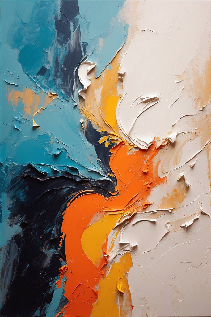 Vibrant swirls of color and texture