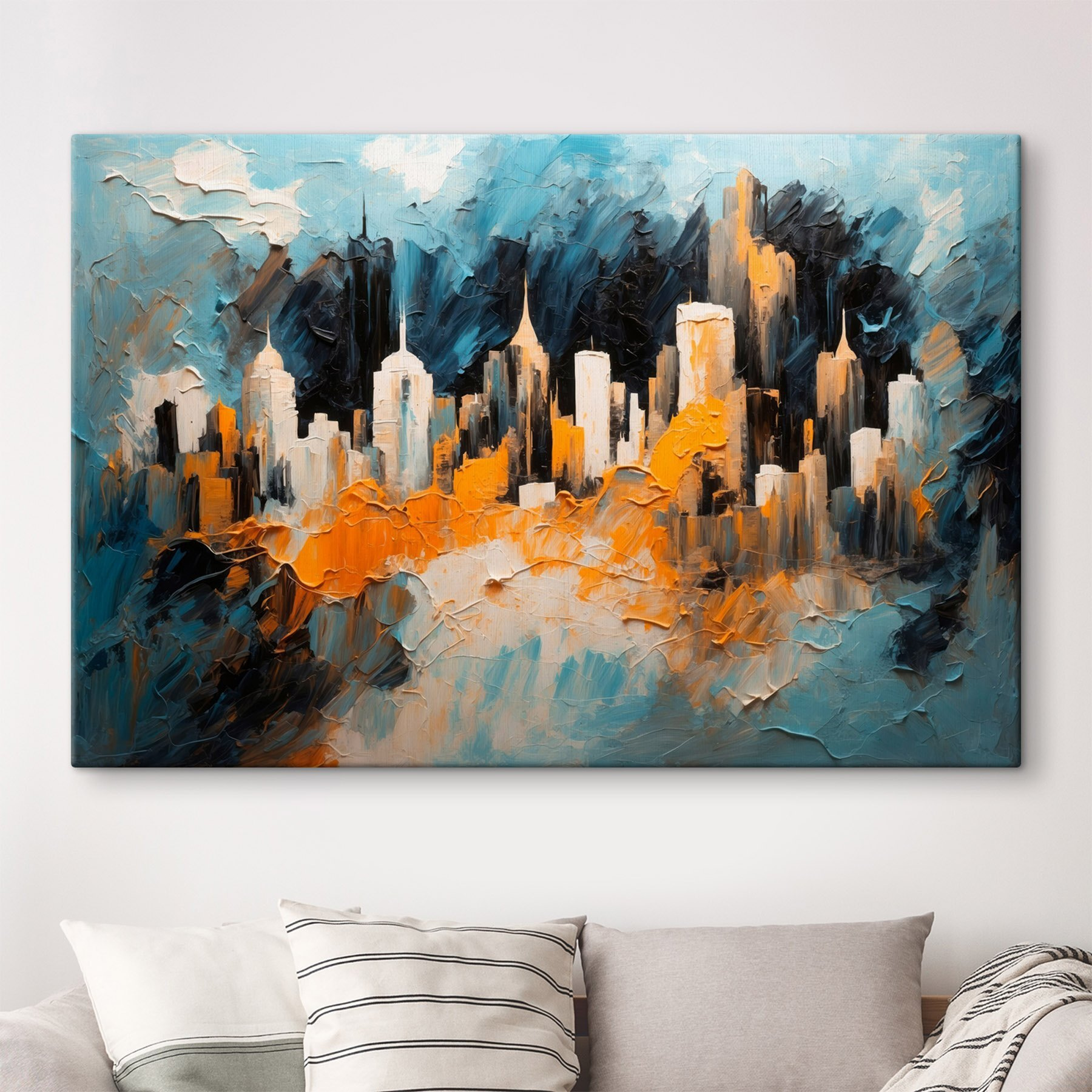 Painting of a city