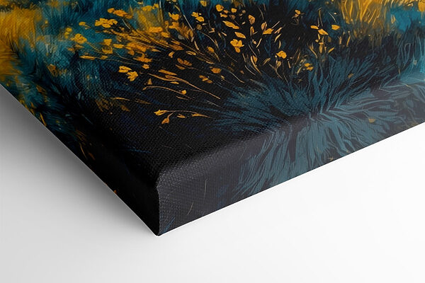 Yellow field with mountains in the background Yellow field with mountains in the background