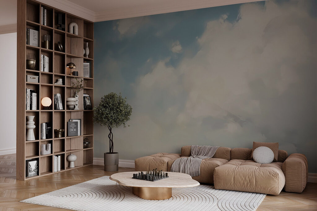 Blue sky with white clouds