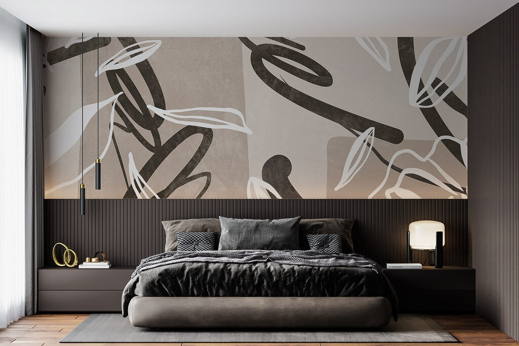 Abstract floral patterns in soft tones