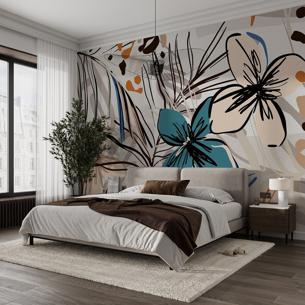 Colorful floral pattern with flowers Colorful floral pattern with flowers