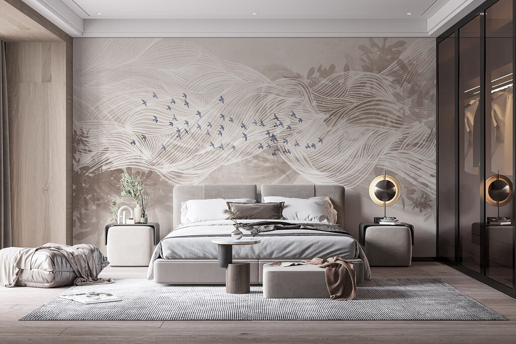 White and blue birds flying in the sky White and blue birds flying in the sky