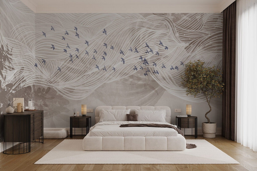 White and blue birds flying in the sky White and blue birds flying in the sky