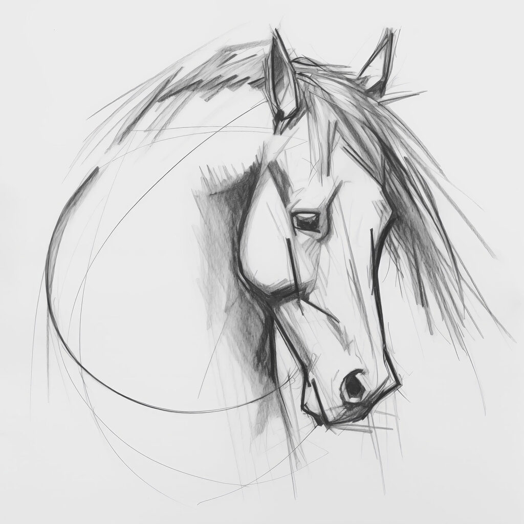 Drawing of a horse
