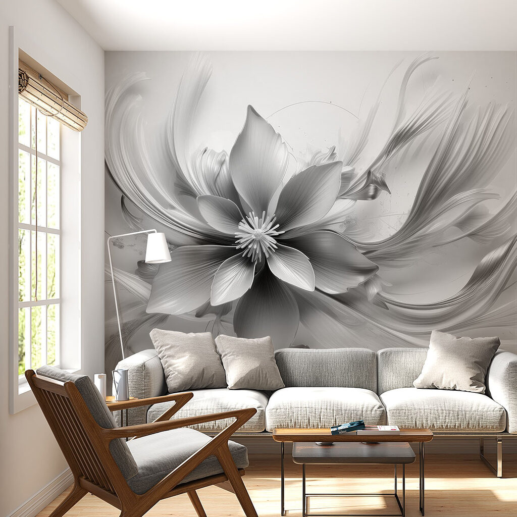 Flower with leaves and petals