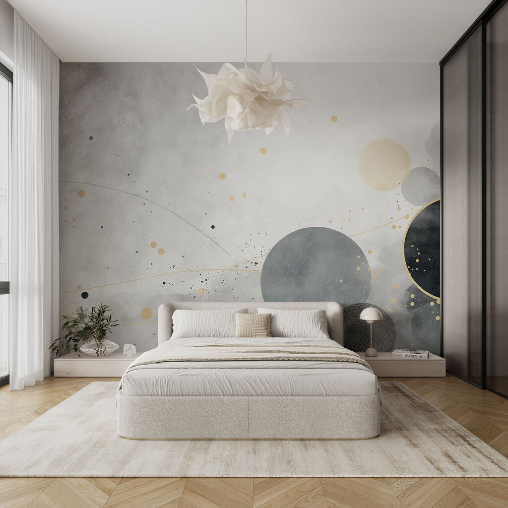 Abstract circles on a soft background