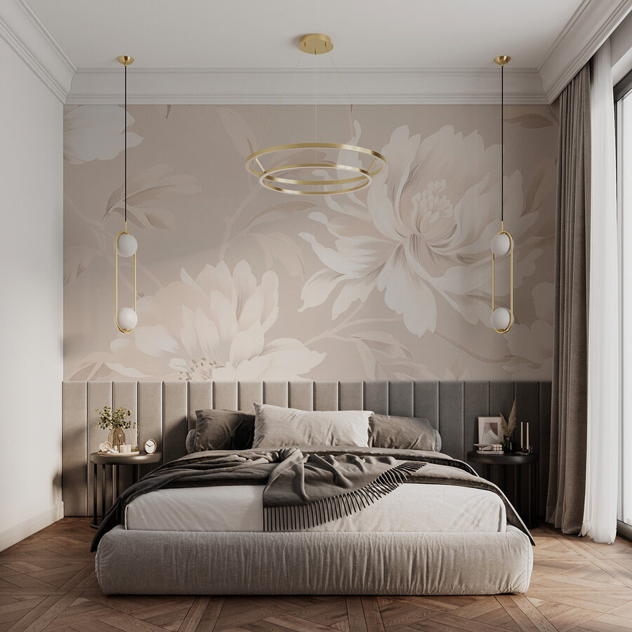 Elegáns virágos design lágy tónusokban