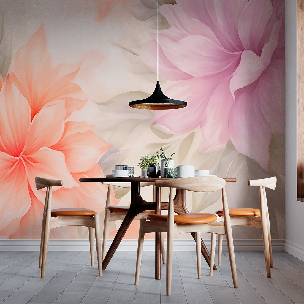 Soft florals in gentle pastel hues